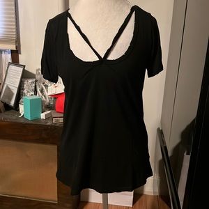 Bp small black tee shirt with unique neckline